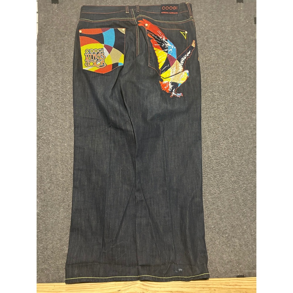 Coogi baggy jeans embroidery Y2K skater fit 38X34 mens loose hip hop